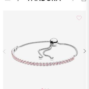 Pandora Adjustable Pink tennis bracelet